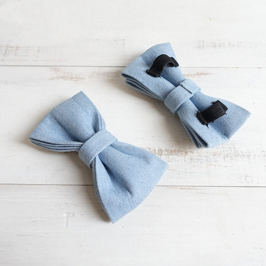 KFX-6452797 Double Layer Blue Pet Bow for Dogs – Polyester Material, Multiple Sizes Available