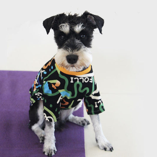 KFX-6452925 Casual Black and White Pet Sweater for Spring and Summer