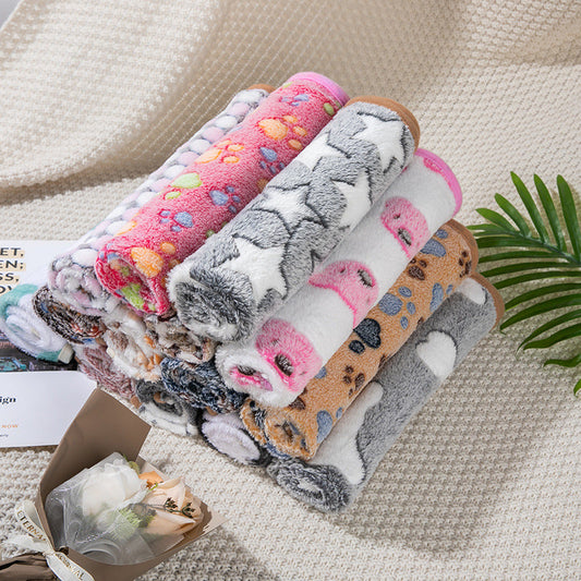 KFX-6457149 Cozy Coral Fleece Pet Blanket for Dogs and Cats - Multiple Colors and Sizes Available