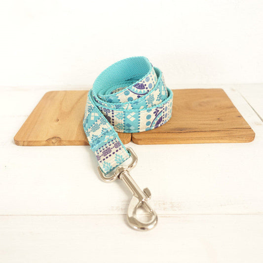 KFX-6458301 Blue Ethnic Dog Running Suit with Traction, Scalable Sizes XS-XL, Made from Durable Polyester