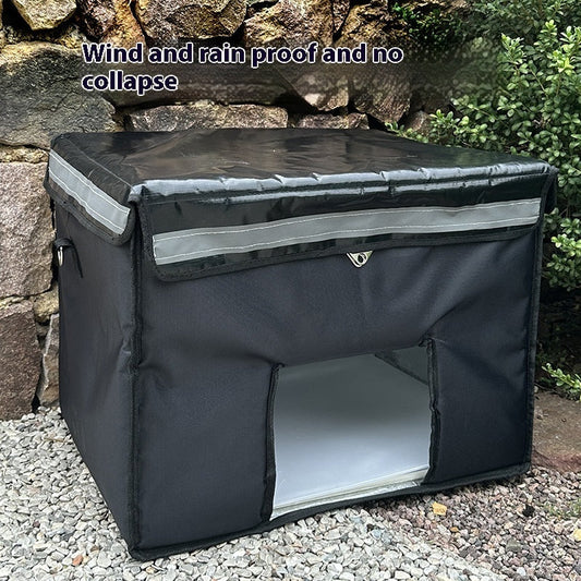 KFX-6466109 Waterproof Outdoor Cat Nest for All Seasons - XL Thickened Cat Bed with Stable Frame