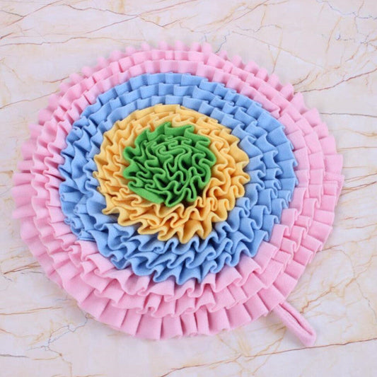KFX-6517949 Round Sniffing Pad for Dogs - Polar Fleece, 45CM Diameter, Stress Relief Training Tool