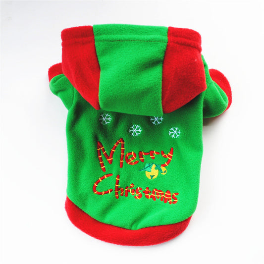 KFX-6520253 Cozy Fleece Christmas Pet Costume for All Breeds