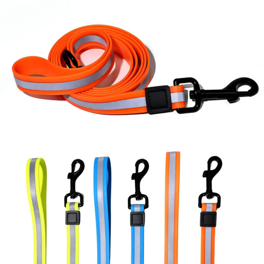 KFX-6525629 Reflective Dog Leash Set with Waterproof and Odor-Resistant Material for Enhanced Nighttime Visibility