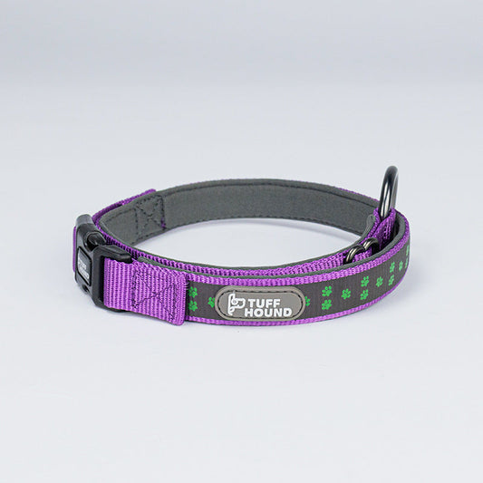 KFX-6530877 Reflective Holographic Dog Leash, Durable Nylon Webbing in Purple, Orange, or Black