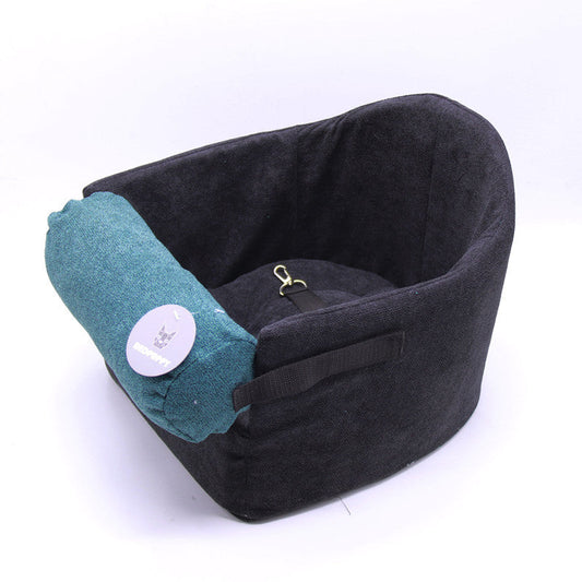 KFX-6547133 Removable and Washable Cloth Pet Car Armrest Box in Green and Black