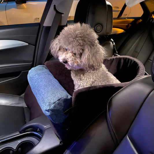 KFX-6547133 Removable and Washable Cloth Pet Car Armrest Box in Green and Black