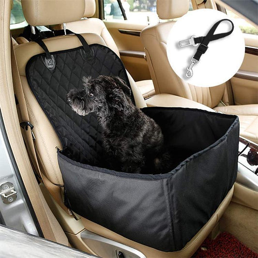 KFX-6578109 Dog Car Front and Rear Pet Cushion - Black Oxford Cloth, 45x45x58CM, Thickened Three-Dimensional Lining