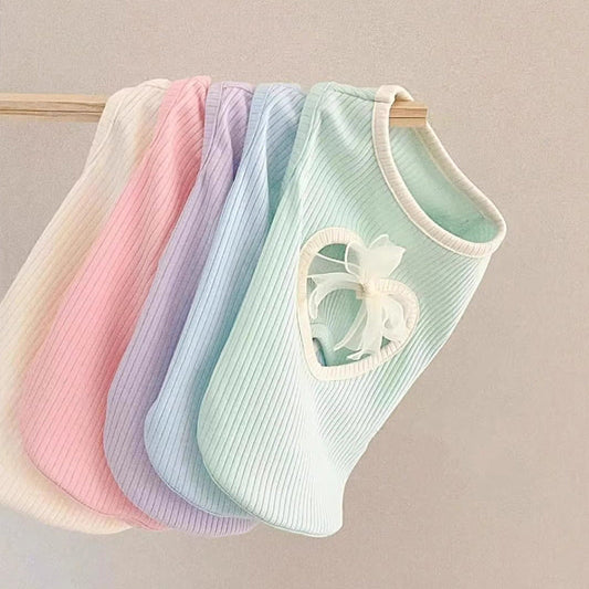 KFX-6581437 Thin Summer Vest for Small Dogs and Cats – Cute Princess Style in Wiz Pink, Bondi Blue, Ti'an Green