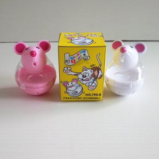 KFX-6587581 Interactive Pet Feeder Mouse Tumbler Toy for Cats and Dogs - Durable, Non-Toxic, Automatic Treat Dispenser