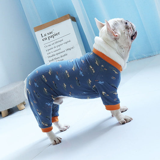 KFX-6601277 Casual Cotton Clothes for Small Dogs - Four-Legged Style, Various Sizes Available