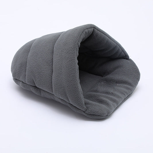 KFX-6602941 Cute Cat Sleeping Bag for Small Pets - Teddy, Guinea Pig, and Hamster - Four Seasons Nest in Various Colors