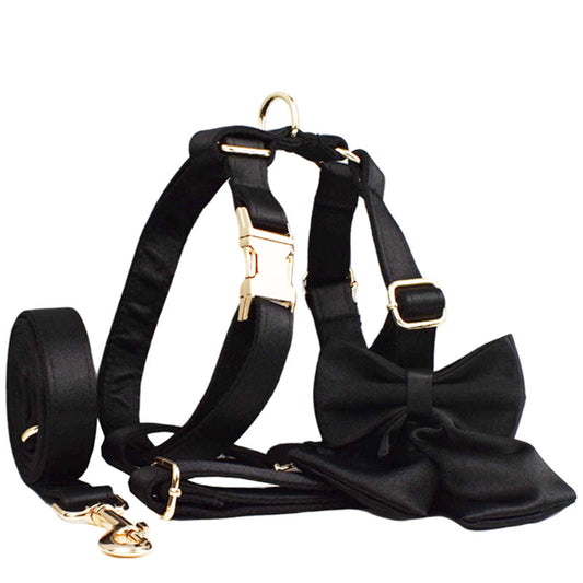 KFX-6604349 Pet Collar and Leash Set with Bow and Vest for Dogs