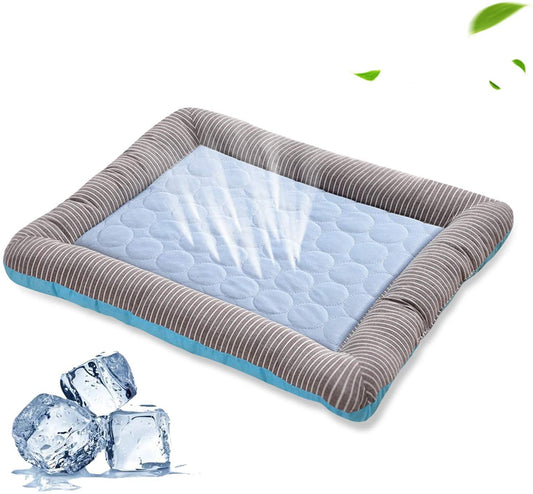 KFX-6616253 Cooling Pet Mat for Dogs and Cats - Soft Ice Silk Breathable Bed for Summer Sleeping - Available in Multiple Sizes