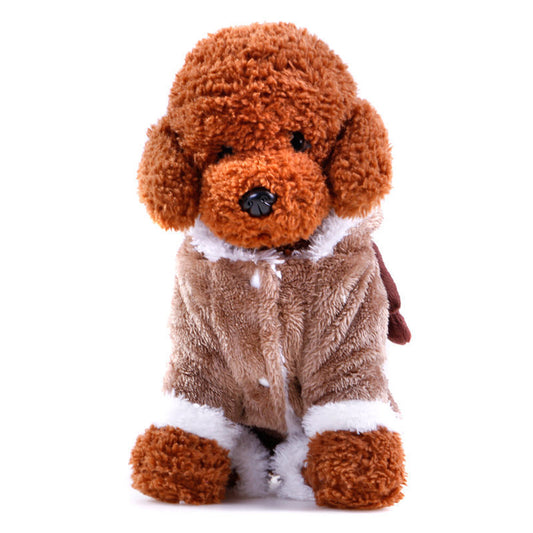 KFX-6618557 Cartoon Shaker Velvet Pet Coat for Dogs and Cats - Four-Legged Winterwear