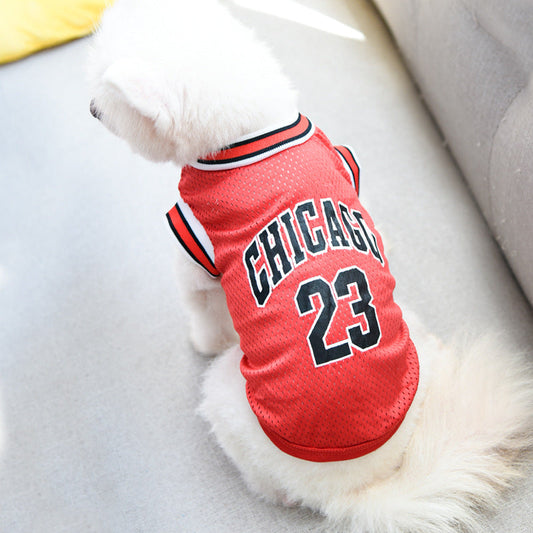 KFX-6619965 Basketball Style Mesh Summer Vest for Dogs - Available in Multiple Colors and Sizes
