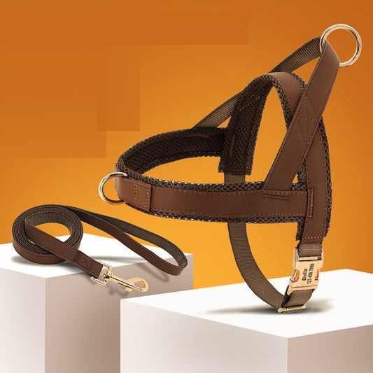 KFX-6631741 Durable and Breathable Large Dog Vest Chest Harness - Adjustable Fit for Comfort and Safety
