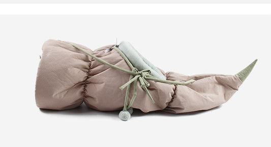 KFX-6648765 Folding Semi-Enclosed Cat Litter Hammock - Durable Cloth Pet Nest with Two Color Options