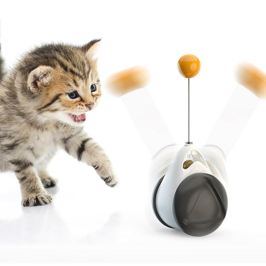 KFX-6650941 Balance Swing Car Cat Toy - Interactive Plastic Playmate for Engaging Feline Fun