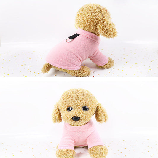 KFX-6655293 Casual Fleece D Buckle Dog Clothes in Shaking Velvet - Stylish and Comfortable Pet Apparel