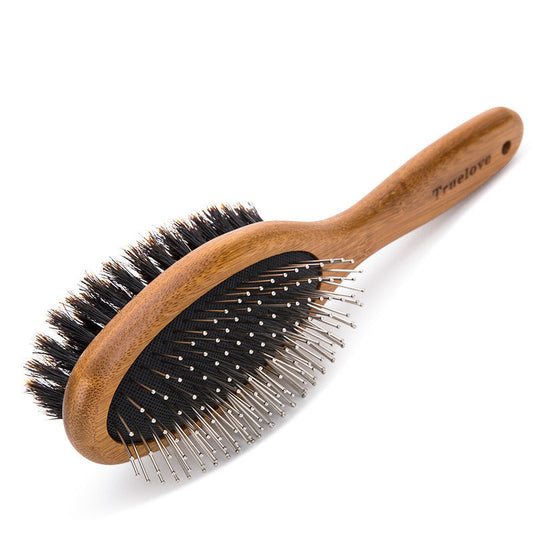 KFX-6658493 Double-Sided Stainless Steel Pet Comb for Dog Grooming and Cleaning
