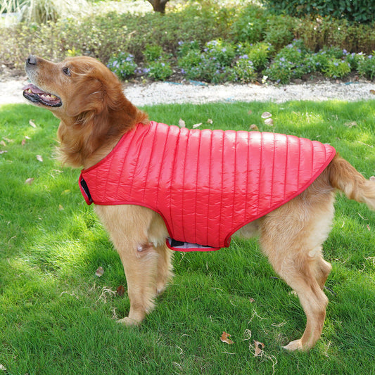KFX-6659261 Pet Winter Clothes for Small and Medium Dogs in Reddish Gray and Dark Green, Multiple Sizes Available