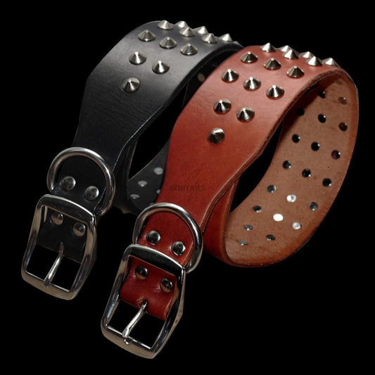 KFX-6660669 Adjustable Cowhide Dog Collar for Small and Medium Dogs - Durable Leather with Alloy Buttons, 22-55cm