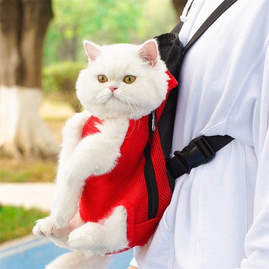 KFX-6664893 Portable Mesh Pet Backpack for Small and Medium Dogs - Multiple Colors Available
