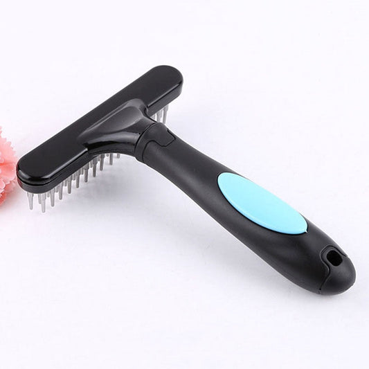 KFX-6670013 Pet Open Knot Comb for Dogs - Stainless Steel Grooming Brush to Remove Knots and Tangles, 16x12cm