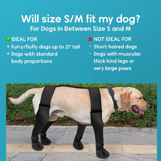 KFX-6673469 Waterproof Non-Slip Dog Boots for All Sizes - Anti-Dirty, Wear-Resistant Design