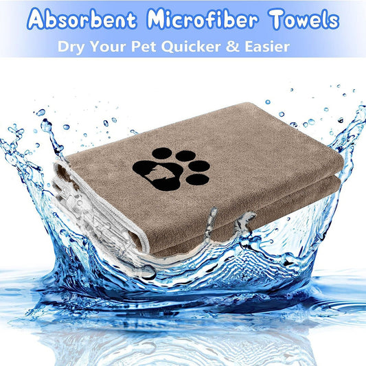 KFX-6673853 Ultra-Fine Fiber Quick-Drying Pet Towel for Dogs - Brown