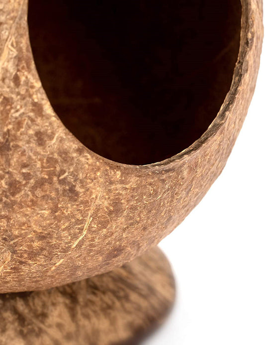 KFX-6674237 Coconut Shell Hamster Nest with Base for Small Pets and Birds