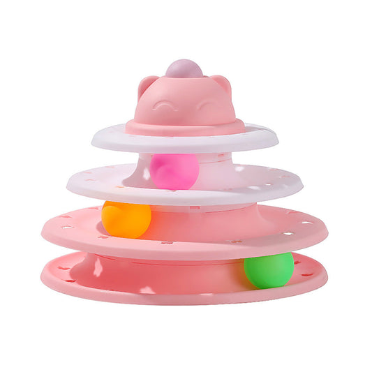 KFX-6675005 Interactive Cat Self-Hi Track Amusement Plate Educational Toy - Various Colors Available