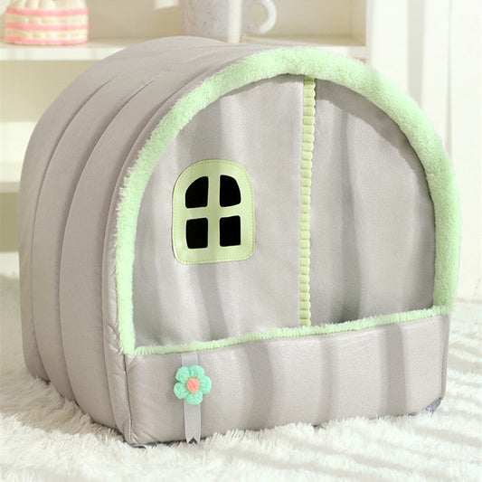 KFX-6678973 Cozy Closed Cat Nest for Indoor Comfort - Available in Two Sizes