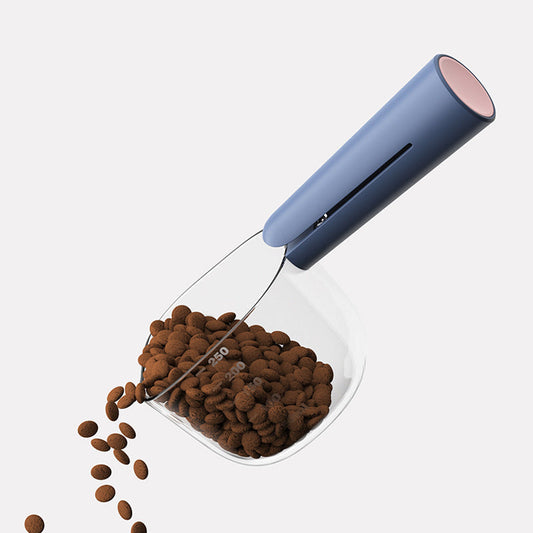 KFX-6683709 Transparent Dog and Cat Food Measuring Spoon Bag Clip - 250ML Capacity in Multiple Colors