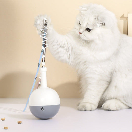 KFX-6685885 Interactive Electric Cat Toy with Tumbler Design and Leaking Ball Feature