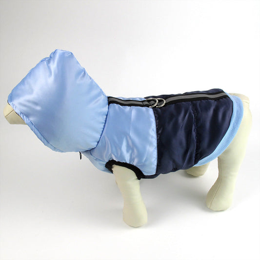 KFX-6686269 Hooded Warm Cotton Coat for Pets - Soft Satin Fabric, Multiple Sizes Available