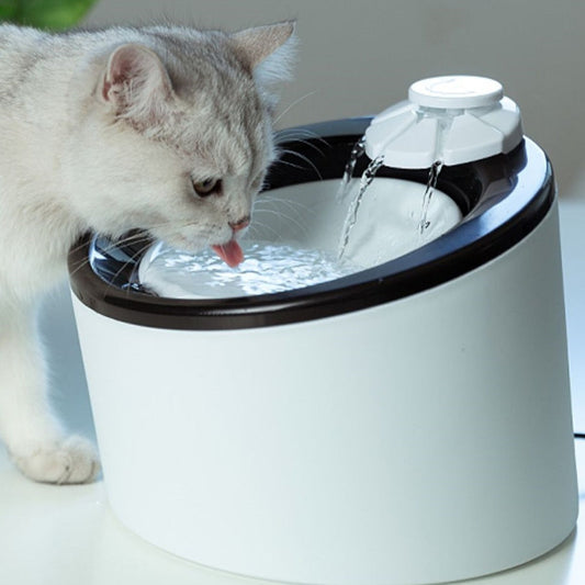 KFX-6691517 Automatic Pet Water Dispenser for Cats and Dogs - White Plastic Design