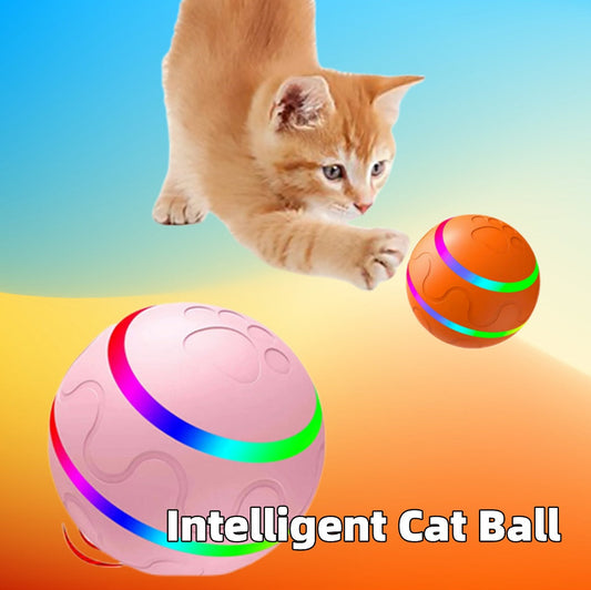 KFX-6699837 Intelligent Self-Rotating Cat Ball Toy with Remote Control and USB Charging
