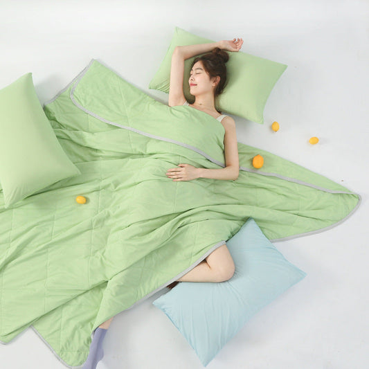 KFX-6719293 Cool Silk Watermelon Quilt - Lightweight Polyester Fiber, Multiple Size Options Available