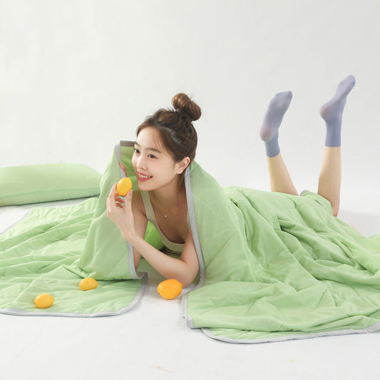 KFX-6719293 Cool Silk Watermelon Quilt - Lightweight Polyester Fiber, Multiple Size Options Available