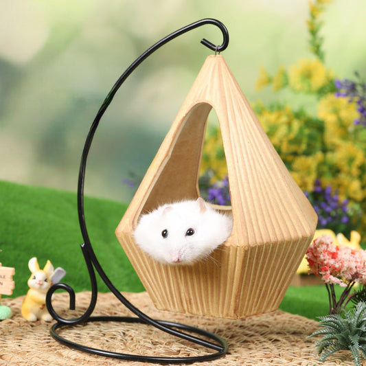 KFX-6722493 Hamster Swing Cradle Hammock Ceramic Hideaway for Small Pets - Fun and Cozy Space