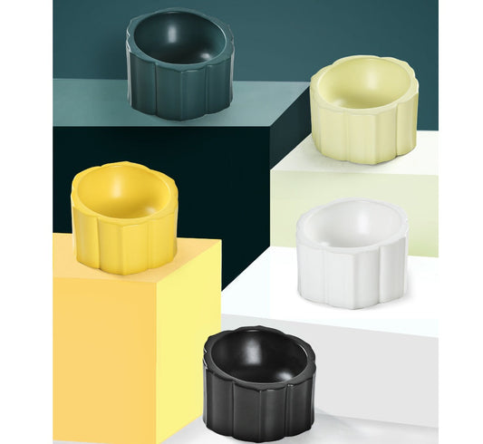 KFX-6724413 Sunflower Ceramic Cat and Dog Bowl - 200ml Capacity, 8x10x14.5cm Size