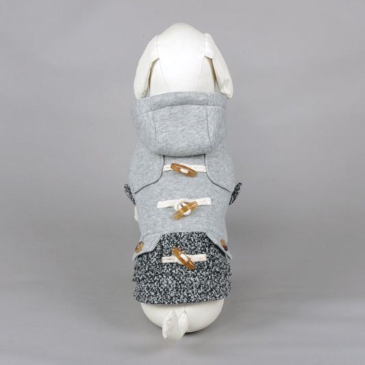 KFX-6724797 Casual Cotton Dog Coat with Horn Button Detail in Various Sizes