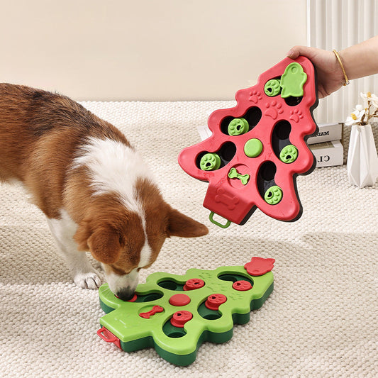 KFX-6734781 Interactive Dog Puzzle Slow Feeder Bowl - Pet Training Toy for Dogs and Cats