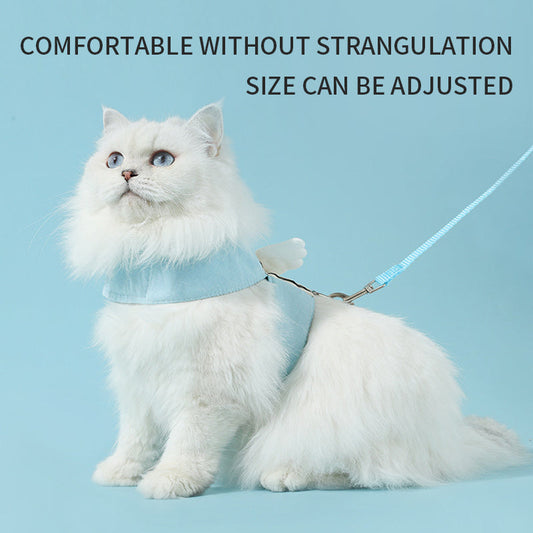 KFX-6742973 Adjustable Cat Harness and Leash Set with Escape Proof Design, Soft Breathable Material, Ideal for Outdoor Adventures