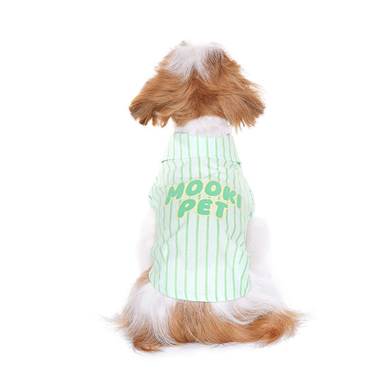KFX-6751037 Casual Thin Cotton Shirt for Pets in Green - Sizes XXS to XXL