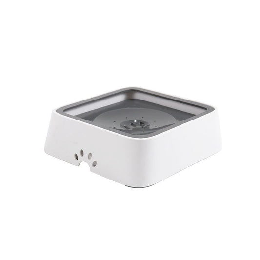 KFX-6751293 2L Anti-Overflow Cat and Dog Water Basin with Slow Water Inlet and Floating Bowl