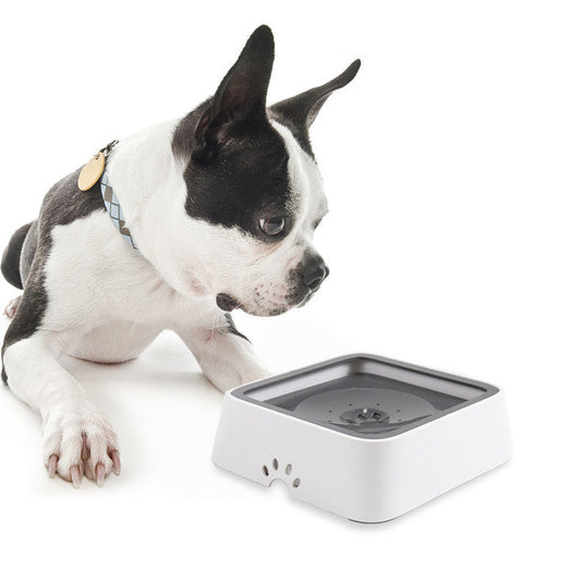 KFX-6751293 2L Anti-Overflow Cat and Dog Water Basin with Slow Water Inlet and Floating Bowl