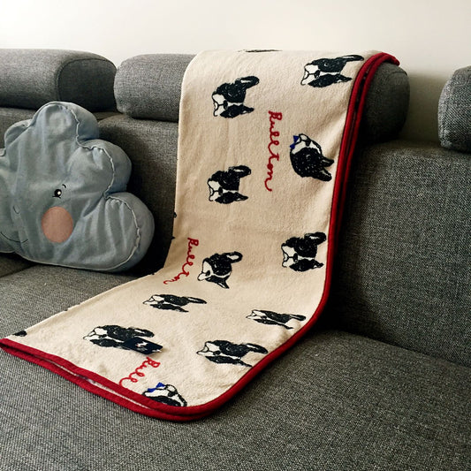 KFX-6752061 Cozy Beige Coral Velvet Blanket for Pets and Babies - 70cm x 100cm